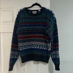 Vintage Men’s Wool Sweater Nordic Ski